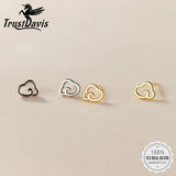 TrustDavis 925 Silver Clouds Stud Earrings For Girls