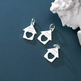 TrustDavis 925 Silver Sweet Home Charm Pendant DIY Necklace Bracelet HY526
