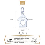 TrustDavis 925 Silver Sweet Home Charm Pendant DIY Necklace Bracelet HY526