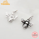 TrustDavis 925 Silver Bee Pendant DIY Jewelry HY814