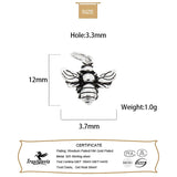 TrustDavis 925 Silver Bee Pendant DIY Jewelry HY814