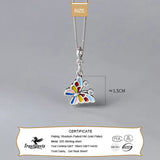 TrustDavis 925 Sterling Silver Butterfly CZ Pendant DIY Necklace Accessories