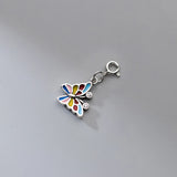TrustDavis 925 Sterling Silver Butterfly CZ Pendant DIY Necklace Accessories