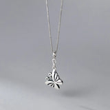 TrustDavis 925 Sterling Silver Butterfly CZ Pendant DIY Necklace Accessories