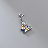 TrustDavis 925 Sterling Silver Butterfly CZ Pendant DIY Necklace Accessories