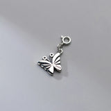 TrustDavis 925 Sterling Silver Butterfly CZ Pendant DIY Necklace Accessories