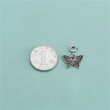 Davis 925 Silver Butterfly Pendant DIY Necklace Accessories