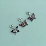 Davis 925 Silver Butterfly Pendant DIY Necklace Accessories