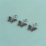 Davis 925 Silver Butterfly Pendant DIY Necklace Accessories