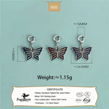 Davis 925 Silver Butterfly Pendant DIY Necklace Accessories