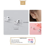 Davis 925 Sterling Silver Butterfly Stud Earrings For Women Children