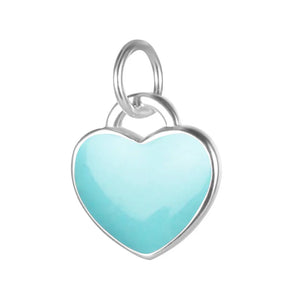 TrustDavis 925 Silver Sweet Love Heart Charm Pendant DIY DZ11