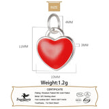 TrustDavis 925 Silver Sweet Love Heart Charm Pendant DIY DZ11
