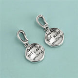 TrustDavis 925 Silver Lucky Girl Colour Pendant DIY Necklace