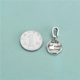 TrustDavis 925 Silver Lucky Girl Colour Pendant DIY Necklace