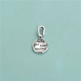TrustDavis 925 Silver Lucky Girl Colour Pendant DIY Necklace