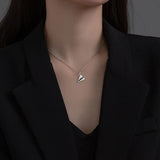TrustDavis 925 Silver Sweet Paper Airplane Pendant DIY Necklace