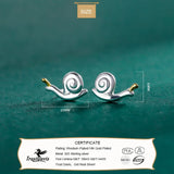 TrustDavis 925 Silver Snail Stud Earrings Gift For Women Girls Lady DF350