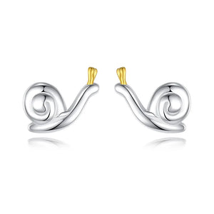TrustDavis 925 Silver Snail Stud Earrings Gift For Women Girls Lady DF350