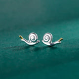 TrustDavis 925 Silver Snail Stud Earrings Gift For Women Girls Lady DF350