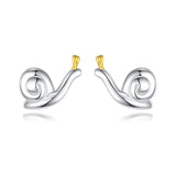 TrustDavis 925 Silver Snail Stud Earrings Gift For Women Girls Lady DF350