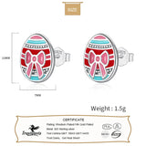 Davis 925 Sterling Silver Easter Eggs Stud Earrings For Women Girls