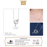 TrustDavis 925 Sterling Silver Sweet Planet Universe CZ Necklace For Women