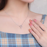 TrustDavis 925 Sterling Silver Sweet Planet Universe CZ Necklace For Women