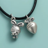 TrustDavis 925 Sterling Silver Sweet Rabbit Carrot Pendant DIY Bracelet Necklace