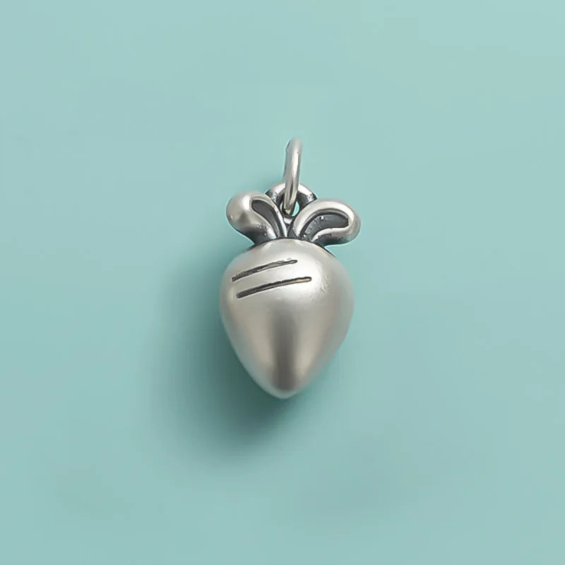 TrustDavis 925 Sterling Silver Sweet Rabbit Carrot Pendant DIY Bracelet Necklace