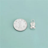 TrustDavis 925 Silver Rabbit Charm Pendant DIY Jewelry DZ633