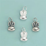 TrustDavis 925 Silver Rabbit Charm Pendant DIY Jewelry DZ633