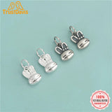 TrustDavis 925 Silver Rabbit Charm Pendant DIY Jewelry DZ633
