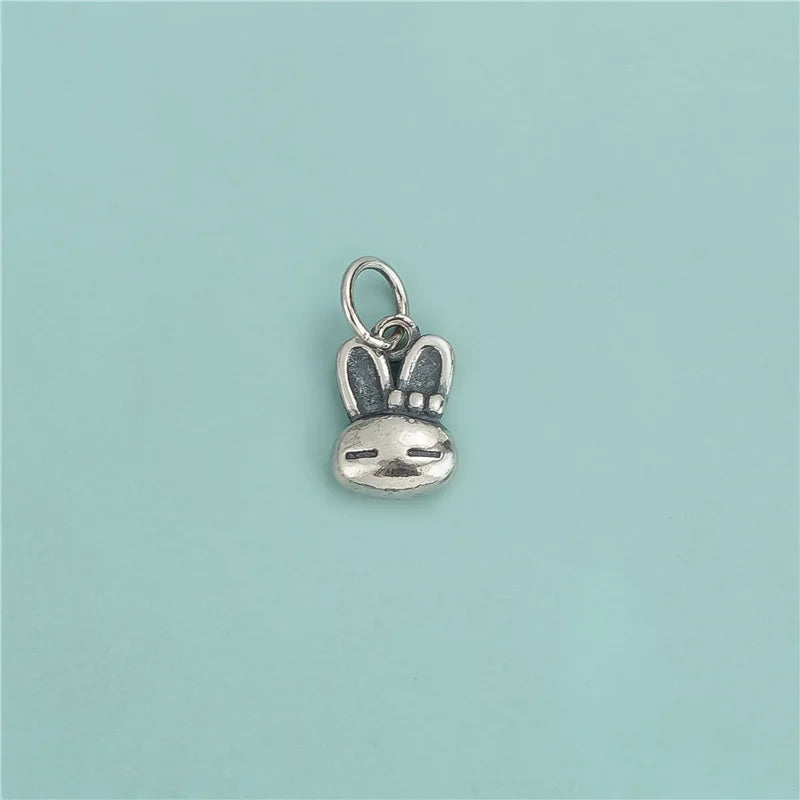 TrustDavis 925 Silver Rabbit Charm Pendant DIY Jewelry DZ633