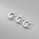 925 Sterling Silver Rabbit Moon Charm Pendant DIY Necklace Bracelet Jewelry