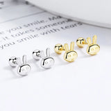 TrustDavis 925 Silver Rabbit Earrings for Daughter Birthday Gift