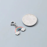 TrustDavis 925 Sterling Silver Rainbow Clouds Charm Pendant DIY Jewelry DZ805