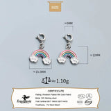 TrustDavis 925 Sterling Silver Rainbow Clouds Charm Pendant DIY Jewelry DZ805