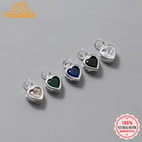 TrustDavis 925 Silver CZ Heart Pendant DIY Necklace Fine Jewelry
