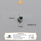 TrustDavis 925 Silver CZ Heart Pendant DIY Necklace Fine Jewelry