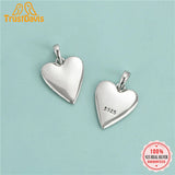 TrustDavis 925 Silver Heart Charm Pendant DIY Jewelry DZ70