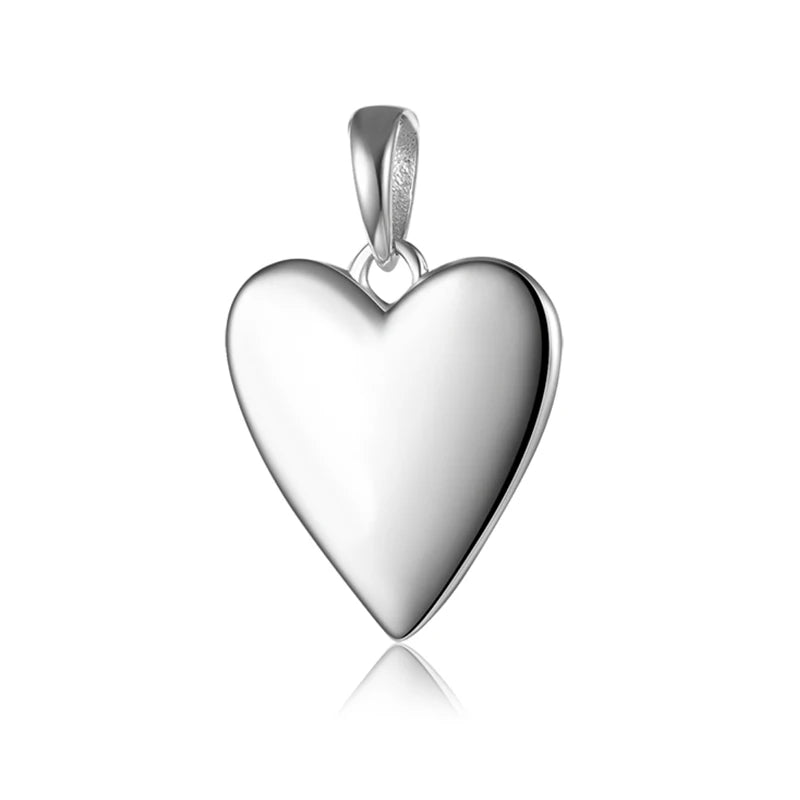 TrustDavis 925 Silver Heart Charm Pendant DIY Jewelry DZ70