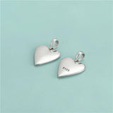 TrustDavis 925 Silver Heart Charm Pendant DIY Jewelry DZ70