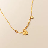 TrustDavis 925 Silver Romantic Heart Clavicle Necklace Wedding Jewelry