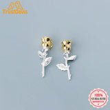 TrustDavis 925 Sterling Silver Rose Flower Pendant Necklace Bracelet Accessories