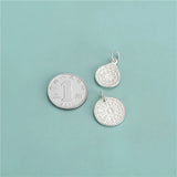 TrustDavis 925 Silver Round Card Pendant for Necklace Bracelet DZ720