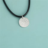 TrustDavis 925 Silver Round Card Pendant for Necklace Bracelet DZ720