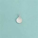 TrustDavis 925 Silver Round Card Pendant for Necklace Bracelet DZ720