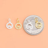 TrustDavis Crown CZ Charms Pendant For Bracelet Necklace DIY Accessories