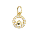 TrustDavis Crown CZ Charms Pendant For Bracelet Necklace DIY Accessories